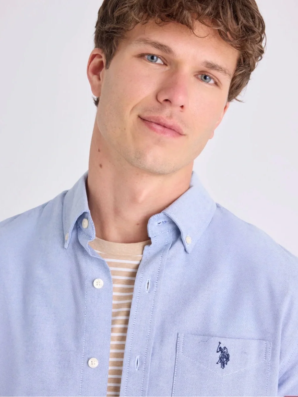 U.S. Polo Assn. Light Blue Button Down Size Small